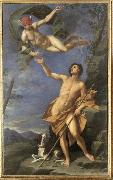 CRETI, Donato Mercury and Paris tyr oil painting